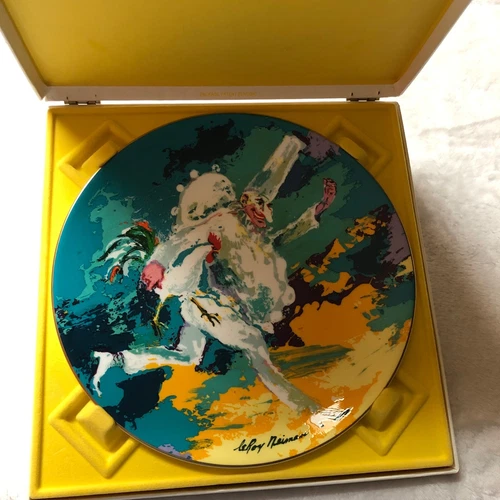 Royal Doulton Leroy Neiman Punchinello Plate w/ Box Papers 1978