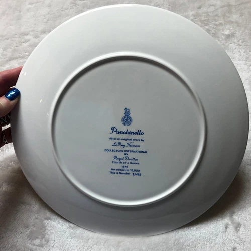 Royal Doulton Leroy Neiman Punchinello Plate w/ Box Papers 1978 - photo 3