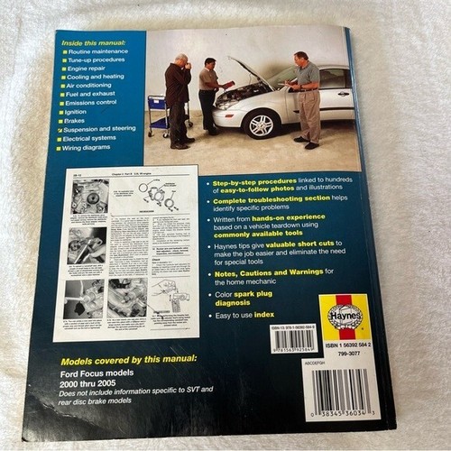 Haynes Repair Manual 2000-2005 Ford Focus - photo 2