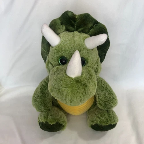 KellyToy 14" Green Triceratops Dinosaur Plush Toy - photo 2