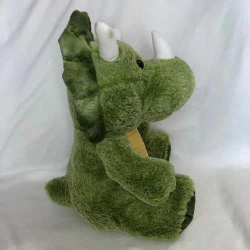 KellyToy 14" Green Triceratops Dinosaur Plush Toy - photo 3