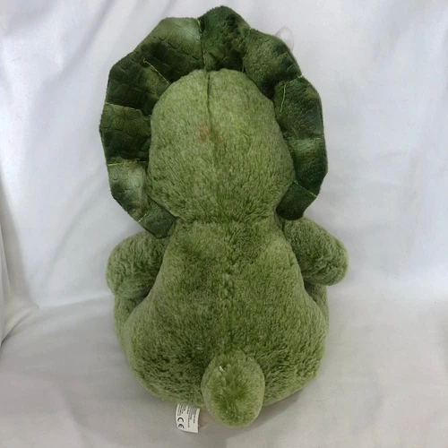 KellyToy 14" Green Triceratops Dinosaur Plush Toy - photo 4