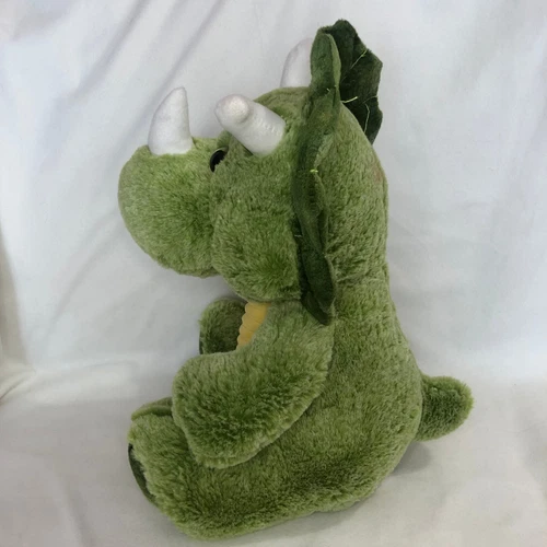KellyToy 14" Green Triceratops Dinosaur Plush Toy - photo 5