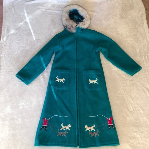 Northern Transition Custom Felt Wool Coat Fox Fur Hood - photo 4