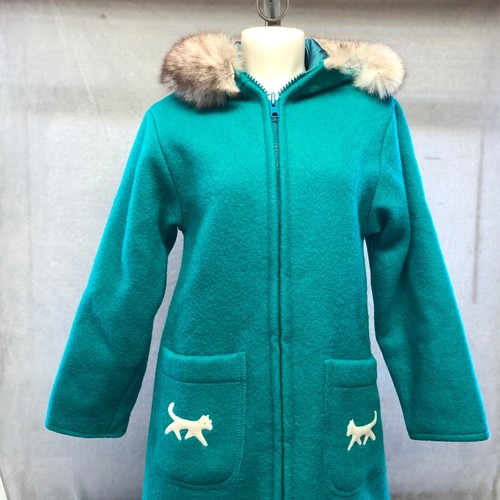 Northern Transition Custom Felt Wool Coat Fox Fur Hood - photo 5