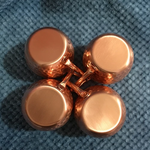NIB The Canadian Brewhouse Hammered Copper Moscow Mule Mugs Set - photo 3