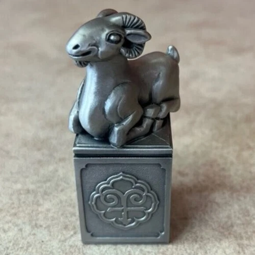 Tumasek Pewter Chinese Zodiac Year Of The Goat Napkin Ring Holde