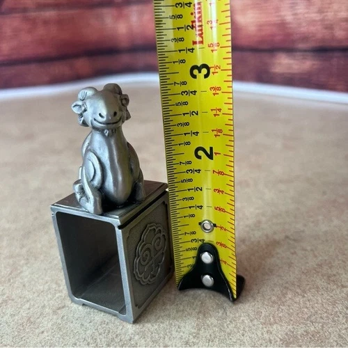 Tumasek Pewter Chinese Zodiac Year Of The Goat Napkin Ring Holde - photo 5