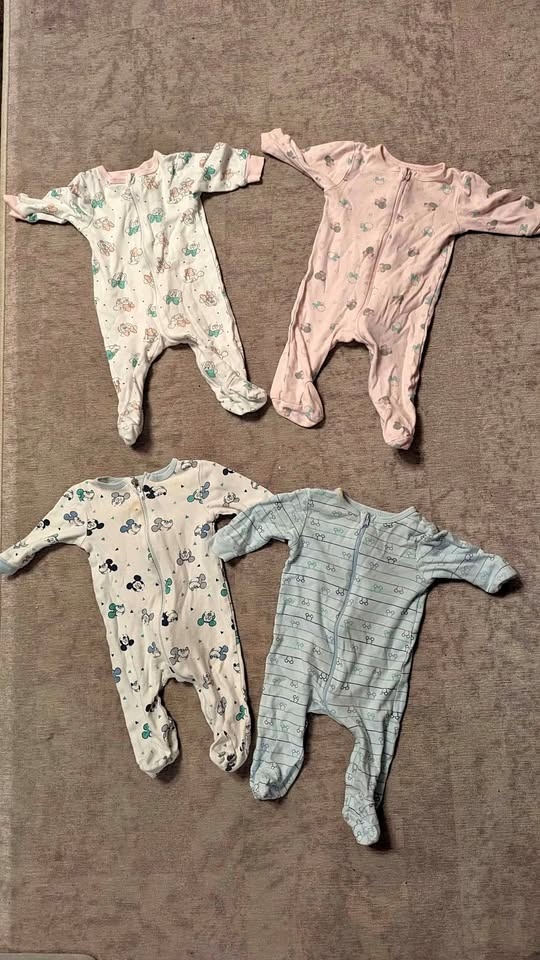 Mini and Mickey Mouse Zipper Sleepers 3-6 Month
