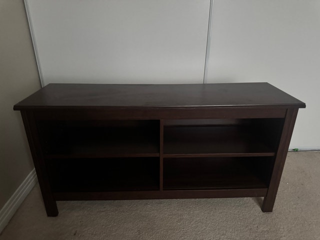Dark brown tv stand amazing condition! - photo 2