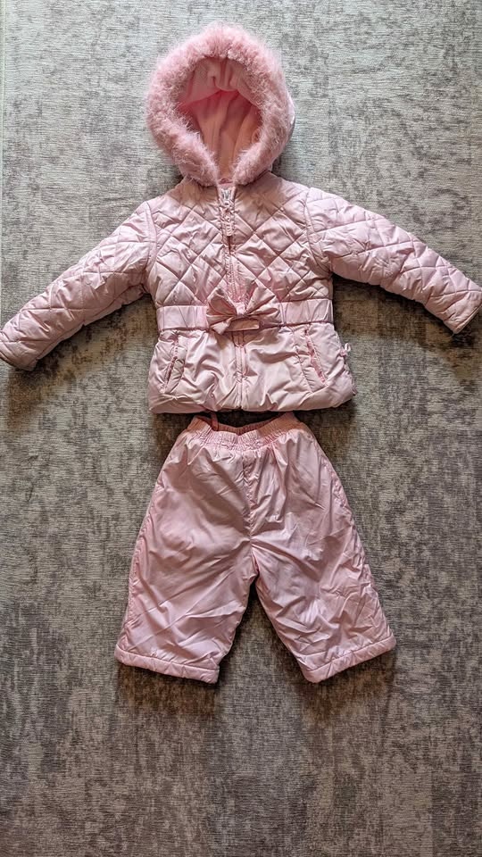 12m Girls Pink Snowsuit