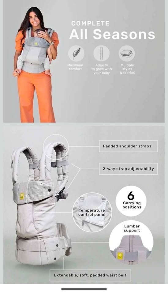 Lillebaby Complete 6-in-1 Mesh Baby Carrier