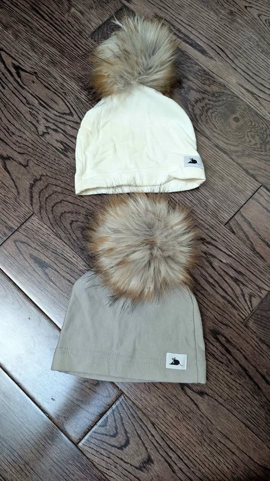 Lille Mus Baby Beanie Hats - Size Small (2 Pack)