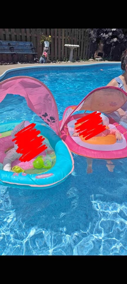 Baby Swim Raft with Sun Shade 6-24m