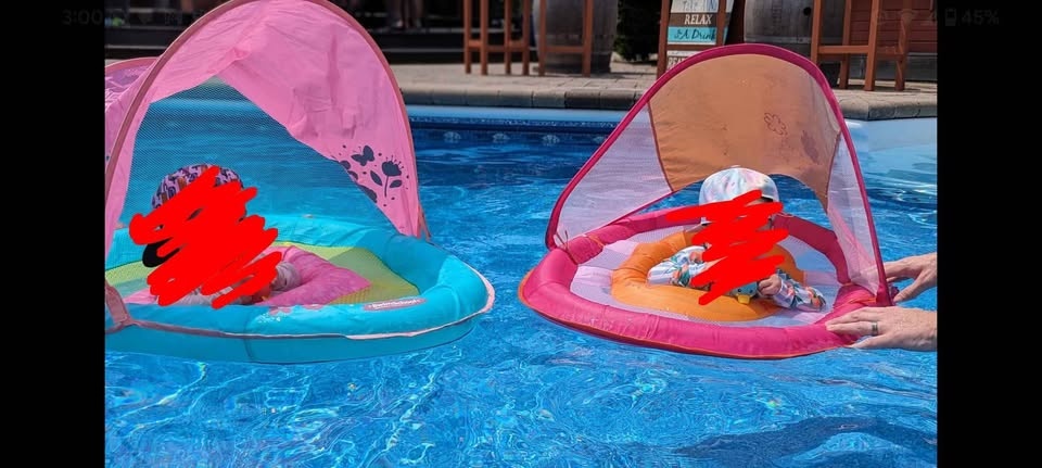 Baby Swim Raft with Sun Shade 6-24m - photo 2