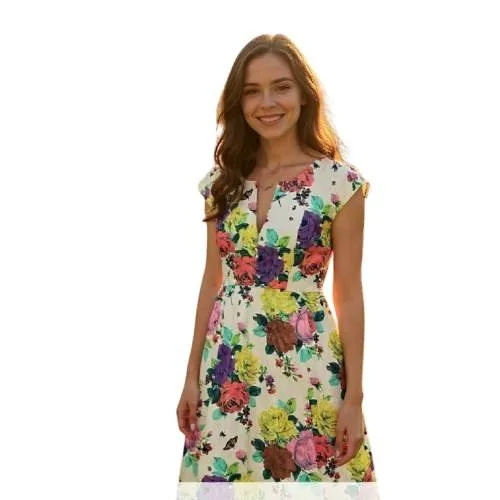 Sandra Angelozzi Floral Dress - 36(M) thumbnail