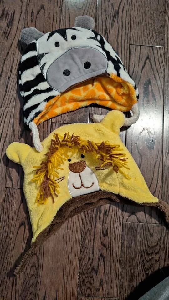 Reversible Animal Hats! 6m-2years