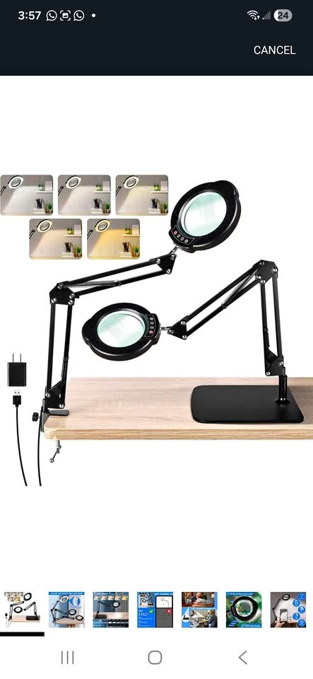 LED Desk Lamp and Magnifier
