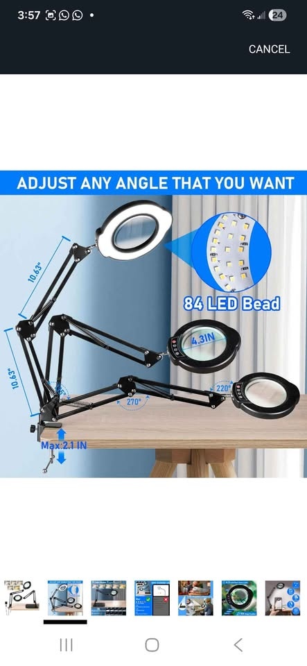LED Desk Lamp and Magnifier - photo 2