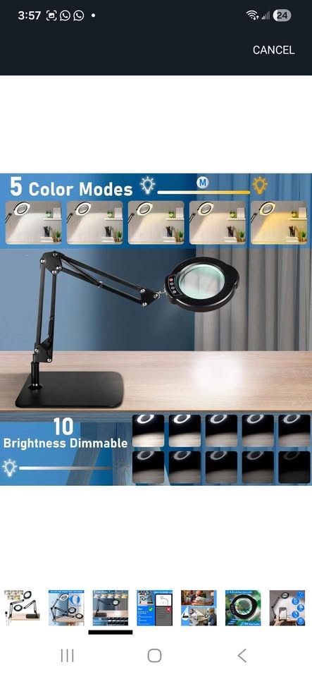 LED Desk Lamp and Magnifier - photo 3