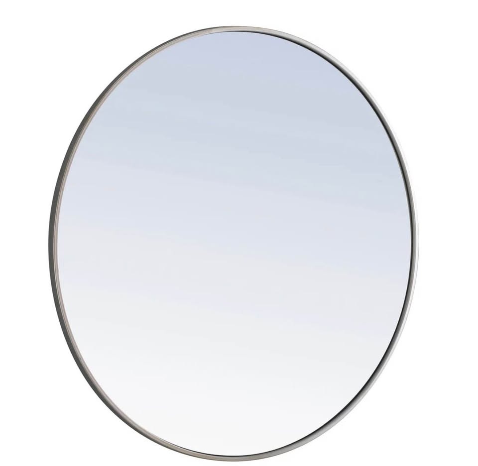 Round Silver Framed Mirror 42 x 42 - photo 2