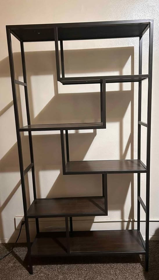 Ashley Frankwell Bookcase – Modern Geometric Shelf