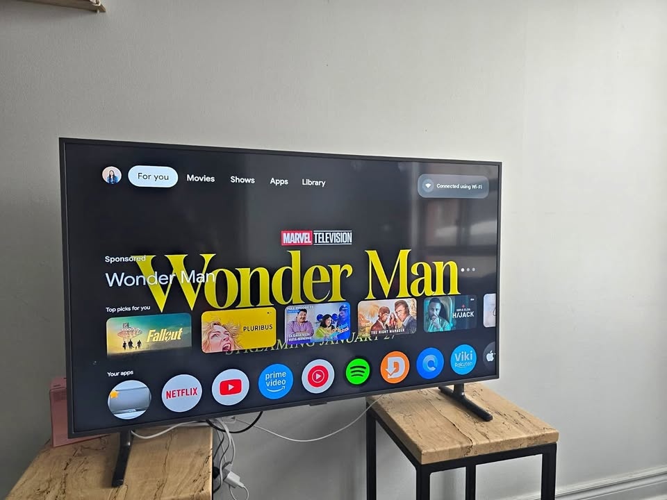 49” Samsung 4K TV with Stand & Chromecast