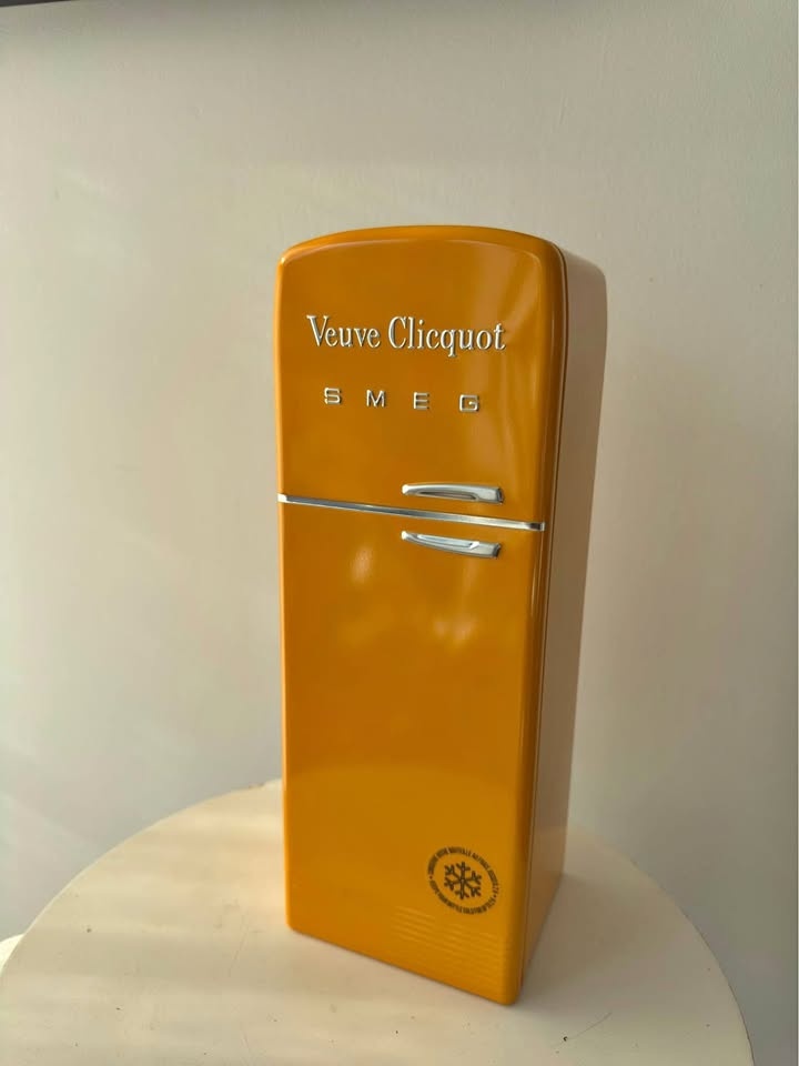 Veuve Clicquot Smeg Fridge Yellow Champagne Carrier Box