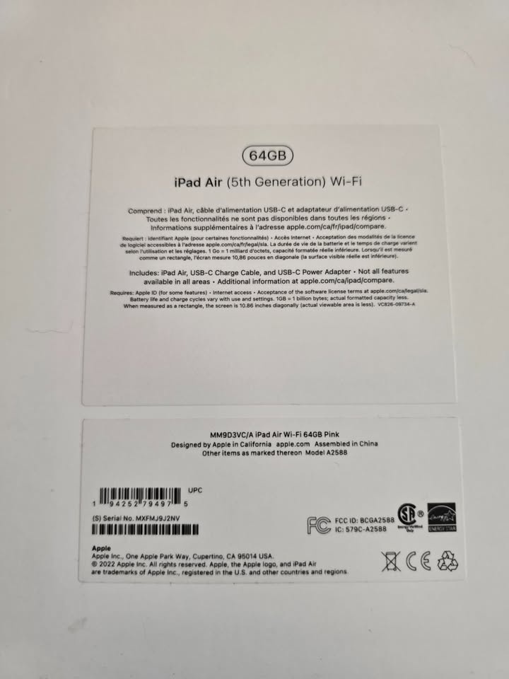 Apple iPad Air 5th Generation - Brand new - photo 5