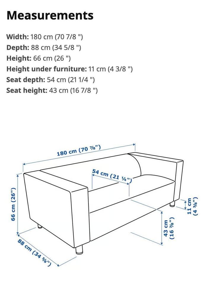 IKEA Klippan Couch w/ custom stain-resistant & washable cover - photo 3