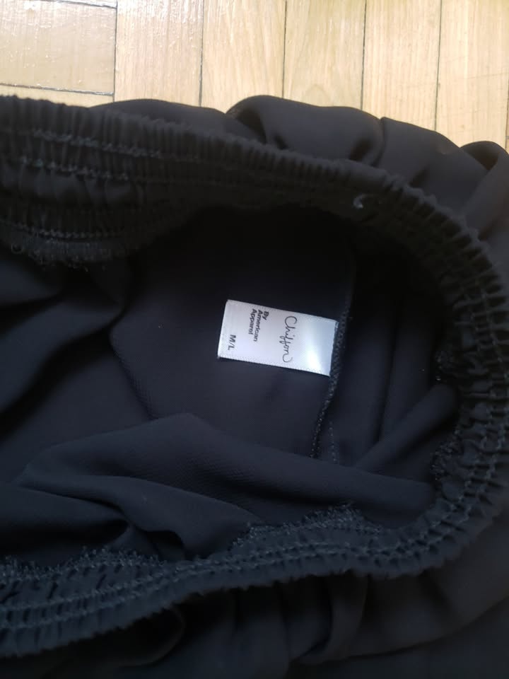 American Apparel Black Chiffon Maxi Skirt - Double Layer - photo 2