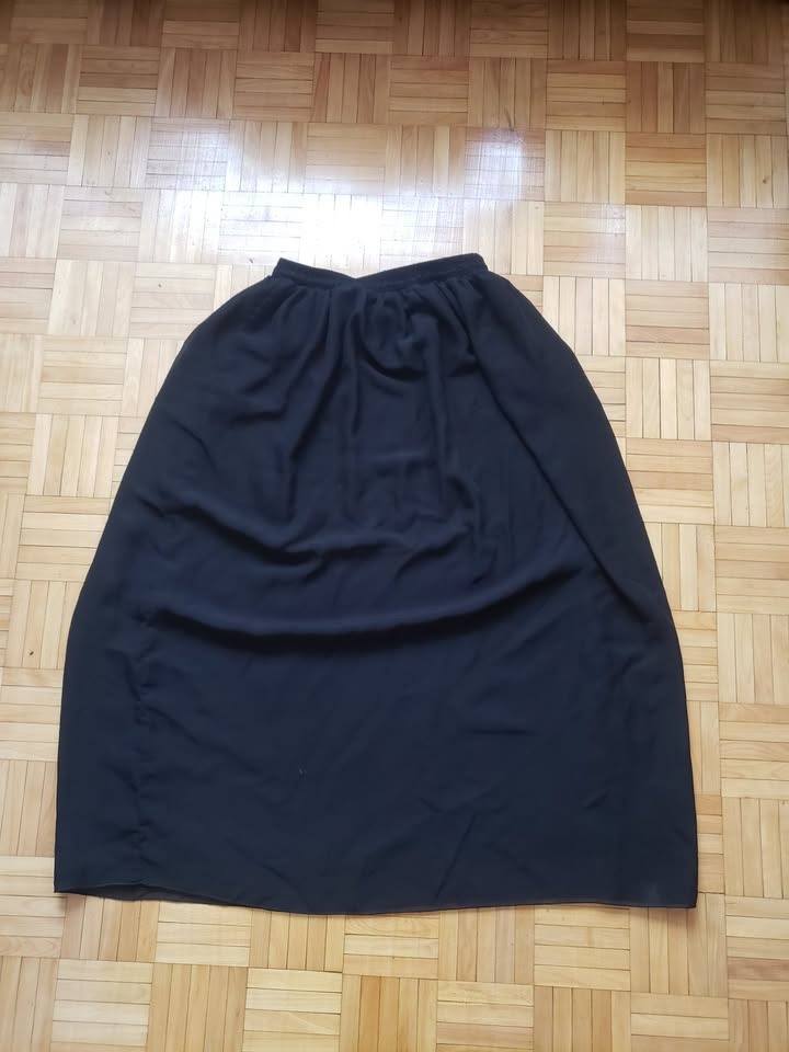 American Apparel Black Chiffon Maxi Skirt - Double Layer - photo 4