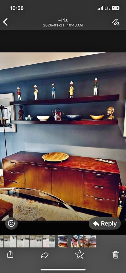 Hardwood Credenza, Shelves & End Tables