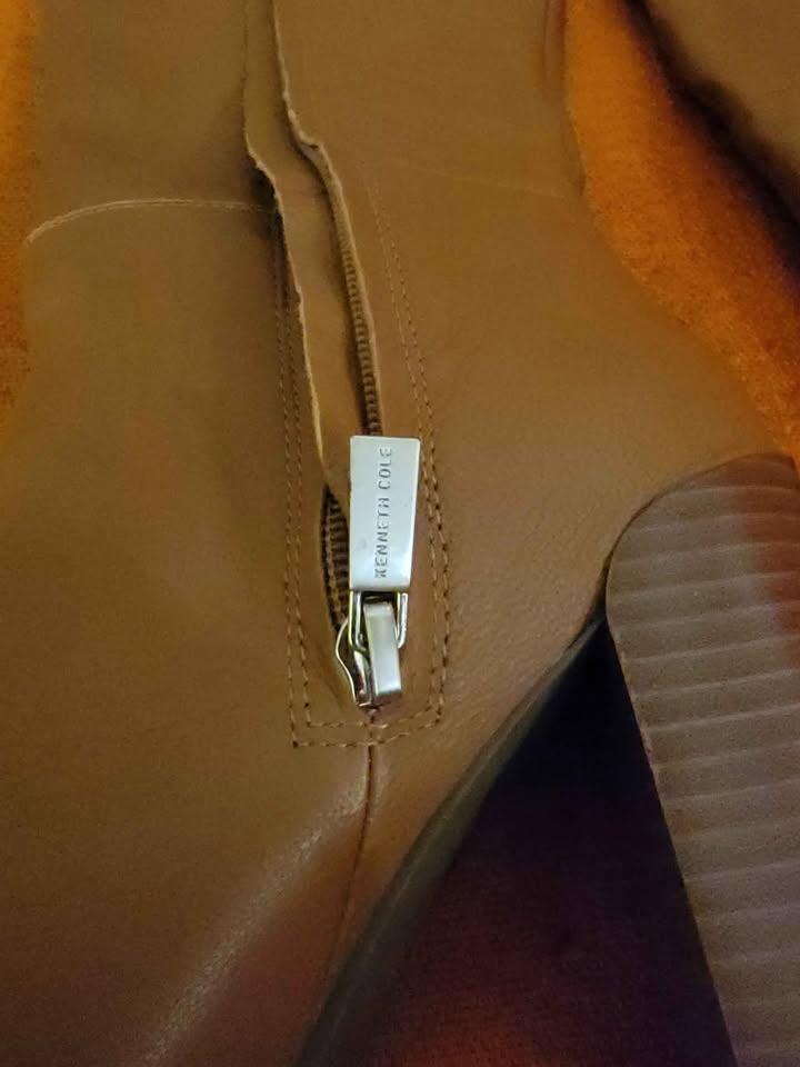 Kenneth Cole Cognac Knee High Leather Boots Size 8.5 - photo 5