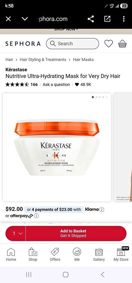 Kérastase Nutritive Hair Mask