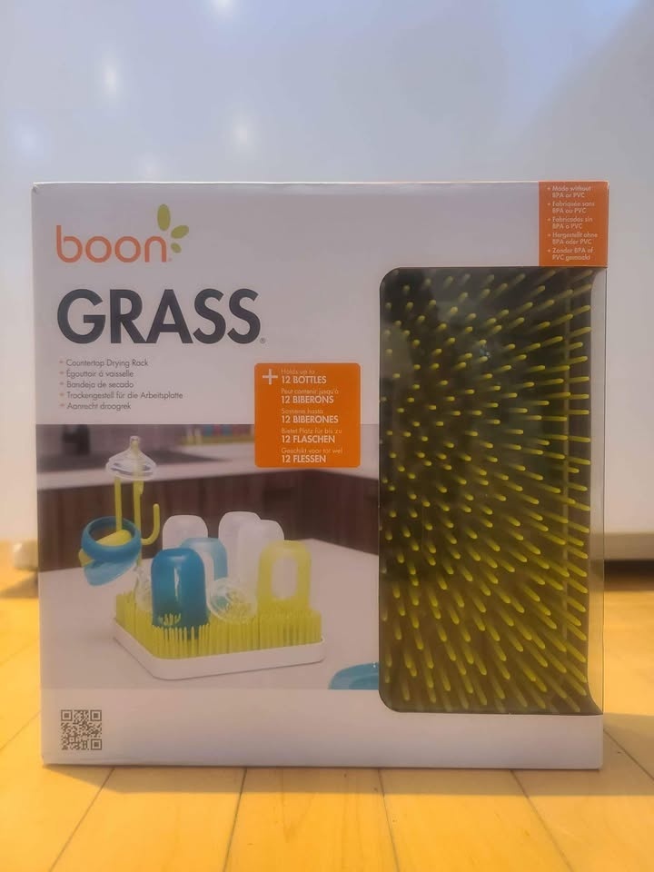 Boon Grass Countertop Baby Bottle Drying Rack, Green