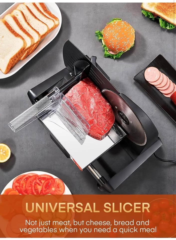 FOHERE 200W Electric Meat Slicer - Adjustable Thickness - photo 2
