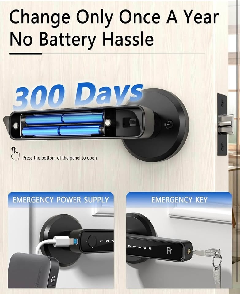 SmartLock Pro – Fingerprint & Keyless Entry Door Handle - photo 5