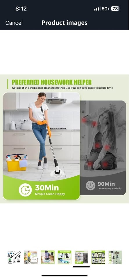 YKYI Cordless Electric Spin Scrubber - 8 Heads - photo 5