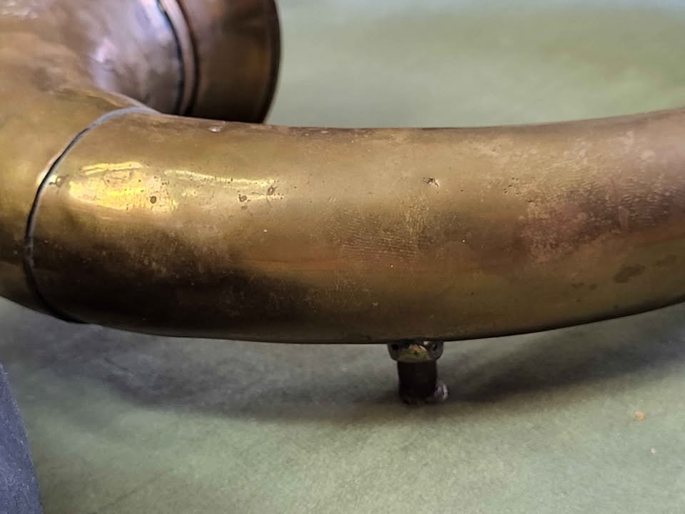 Antique Vintage Brass Bugle Horn with Squeeze Bulb - photo 3