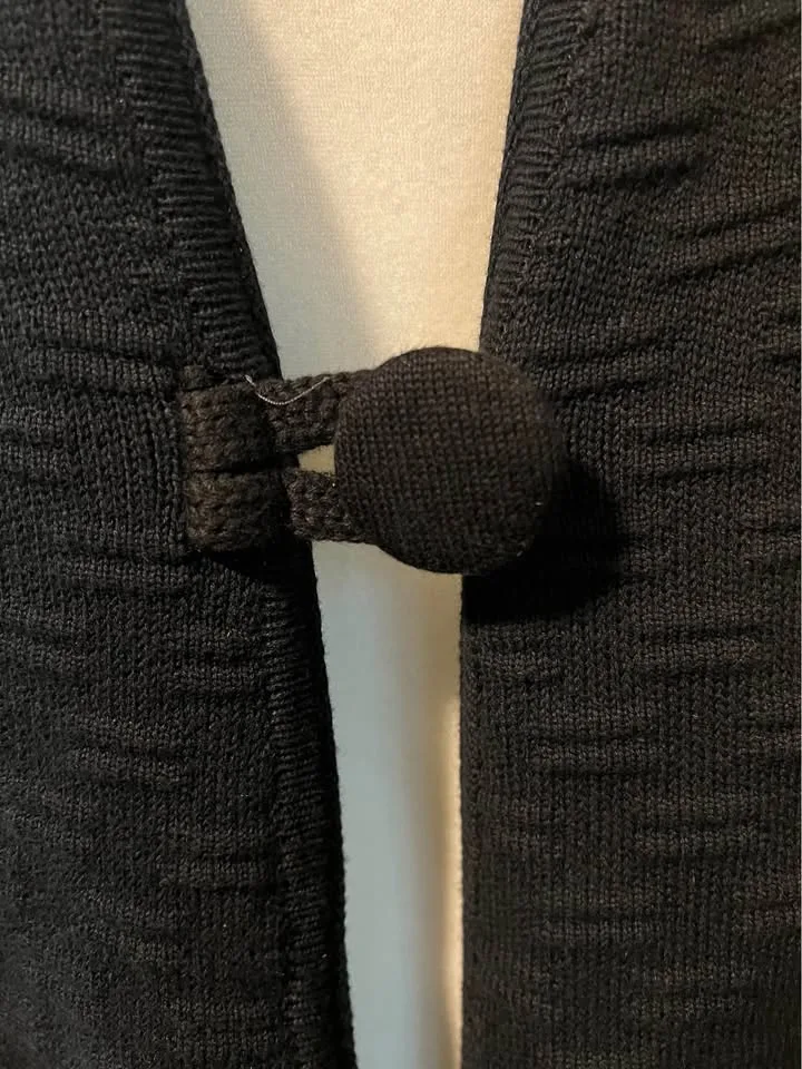 Donna White Coats Floral Knit Duster Cardigan-M - New image indicator(5)