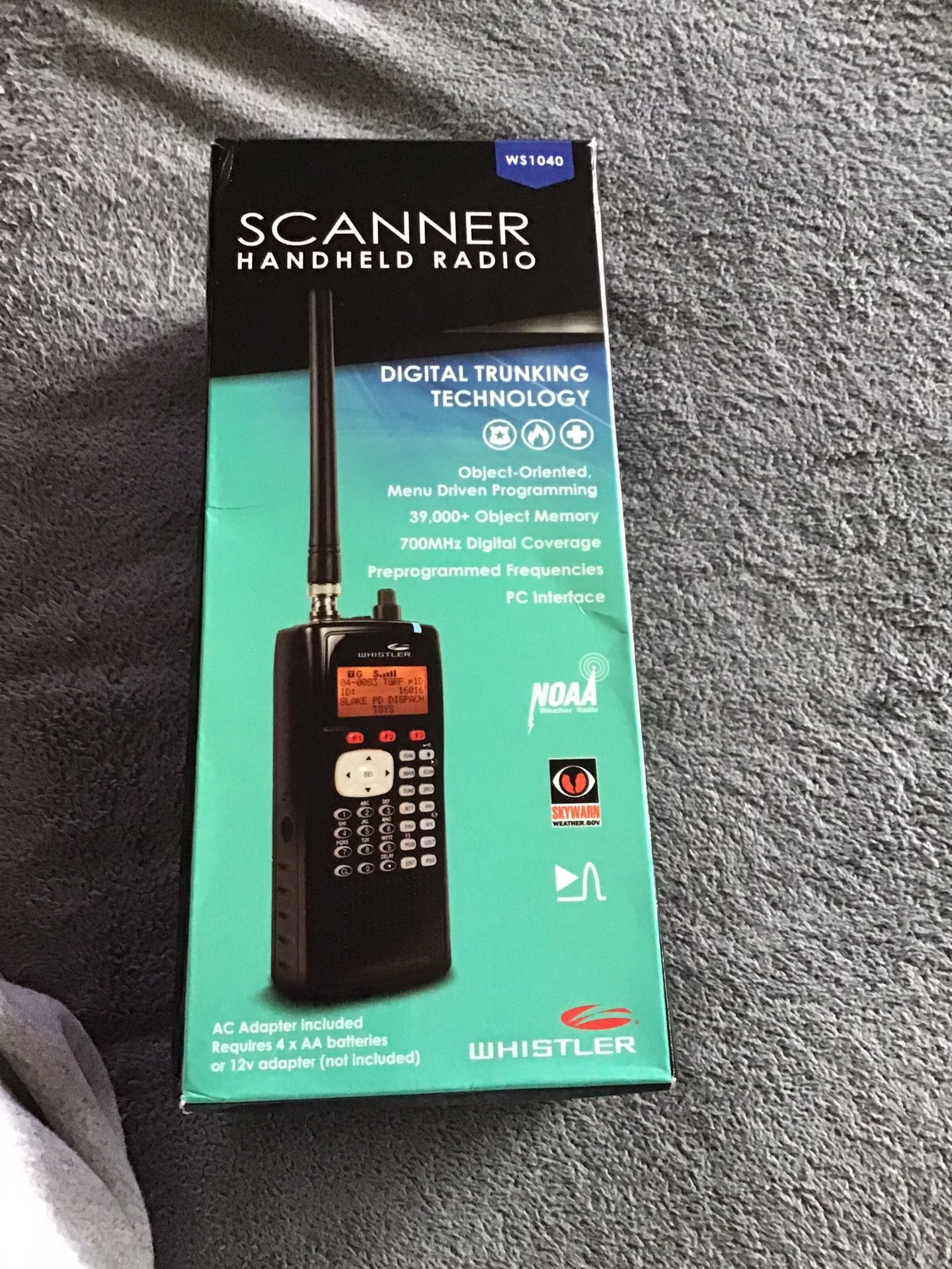 Whistler WS1040 Scanner Handheld Radio