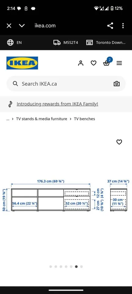 IKEA VIHALS TV Stand / Bench - White image indicator(2)