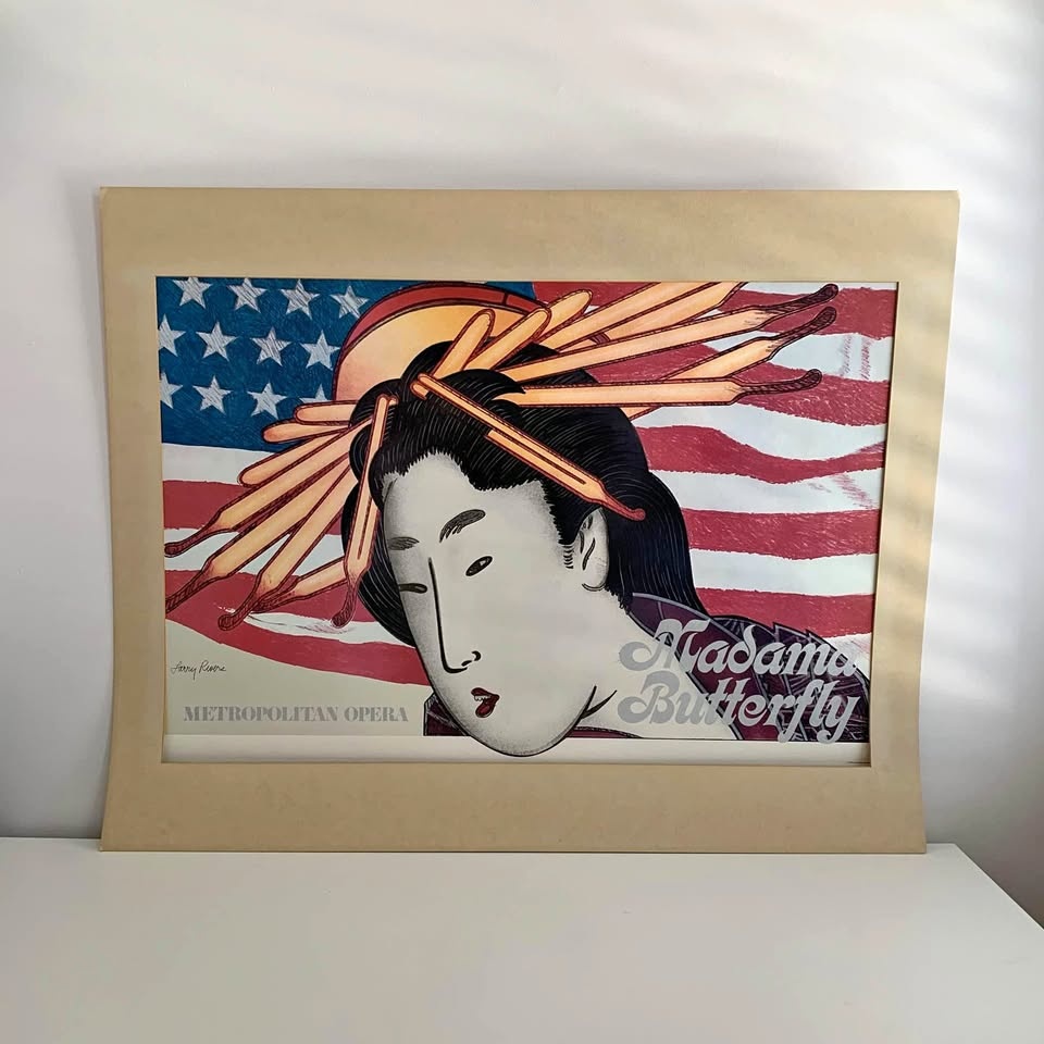 Vintage Art Print - Metropolitan Opera Madama Butterfly by Larry
