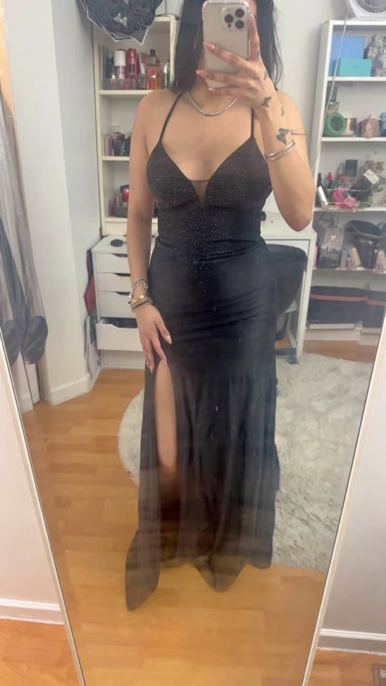 Black Sparkly Prom Dress - Size Small