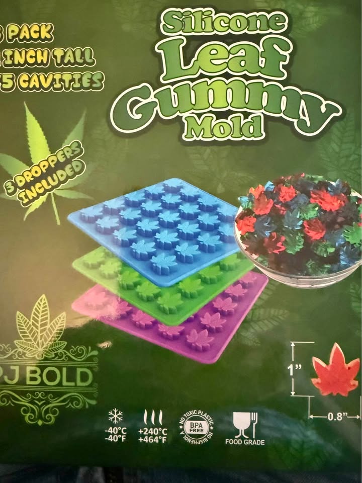 Silicone Weed Leaf Gummy Mold