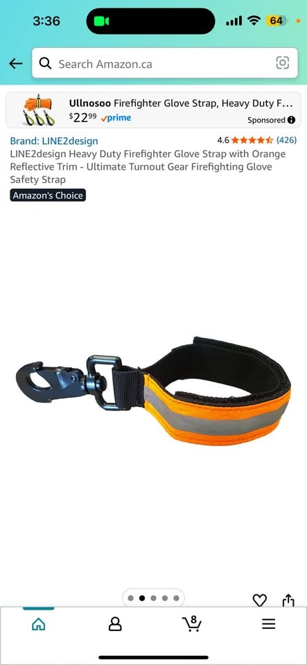 2 packs Heavy Duty Firefighter Glove Strap - photo 2
