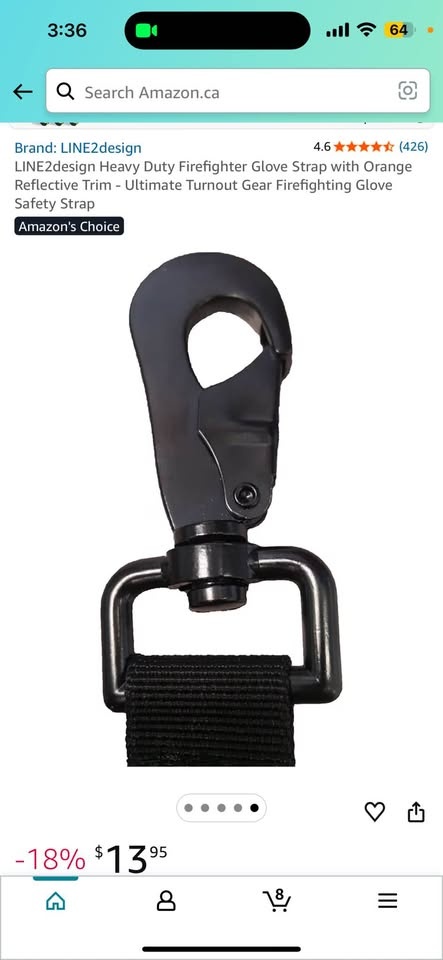 2 packs Heavy Duty Firefighter Glove Strap - photo 3