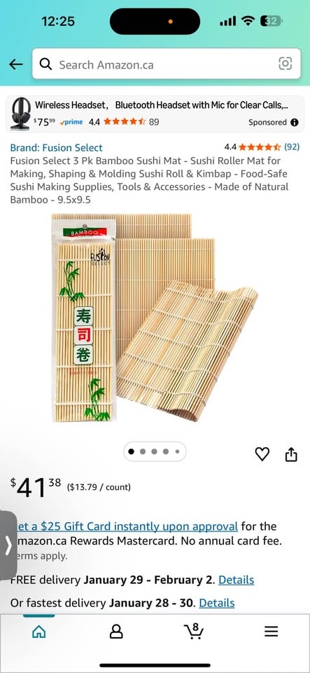 3 packs Bamboo sushi mat - photo 2