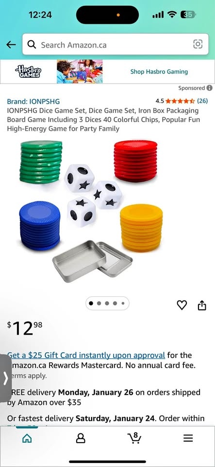 Dice game set
